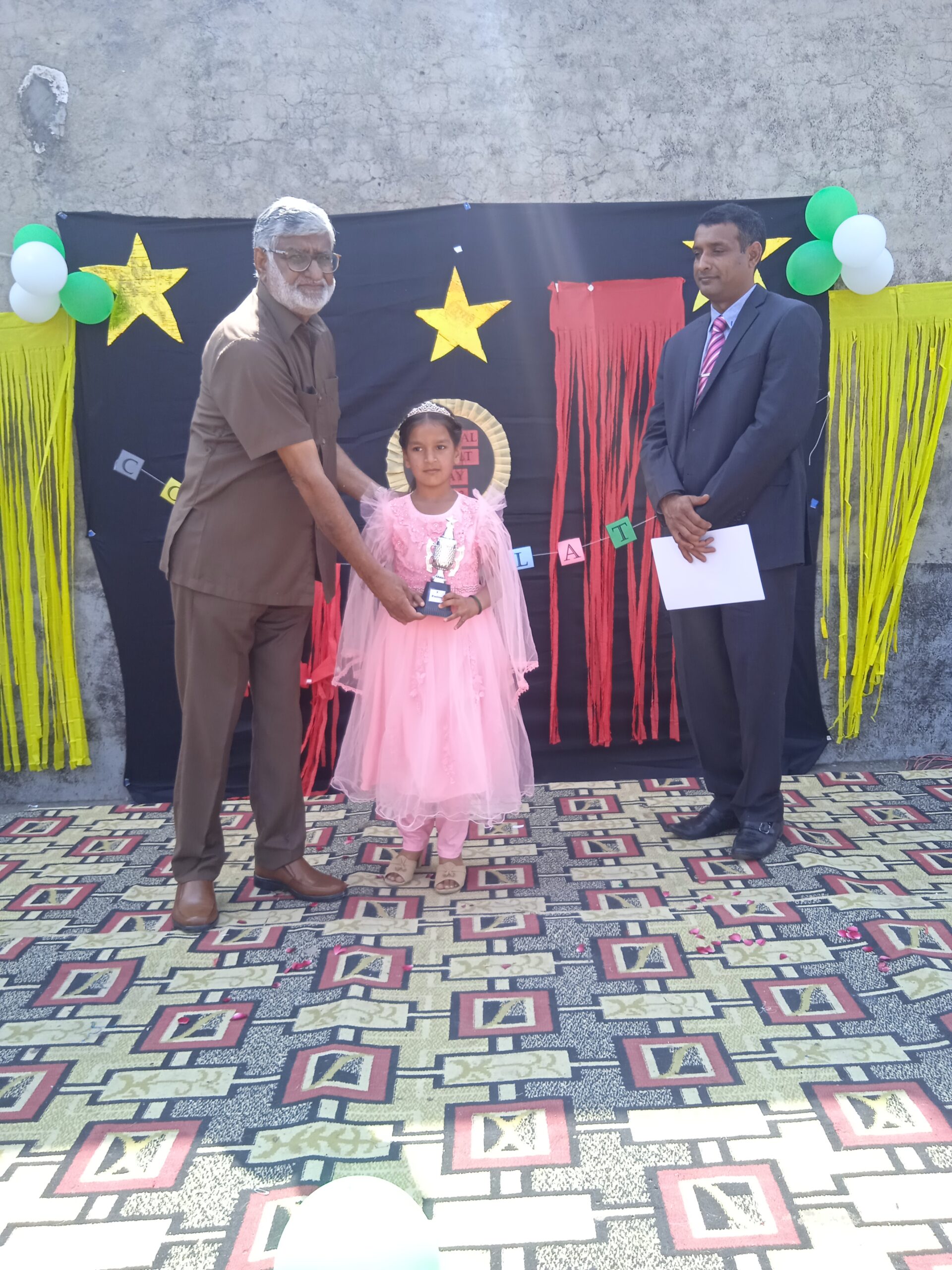 Digitate School management, Position holder and best performing Students Receiveng Cups and certificates on Final day 2023 Ceremony